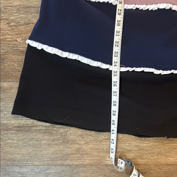 Noni Teen Color Block Ruffle Dress Women's Size Large Made in Canada - Picture 9 of 11